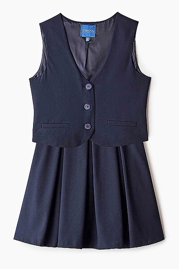 Комплект (Жилет+Юбка) SMENA, синий - фото 2