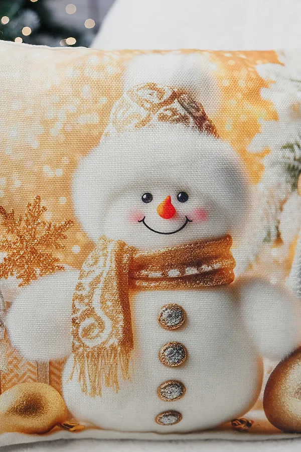 Наволочка декоративная новогодняя 2 шт рогожка НАТАЛИ, гномвзолоте - фото 2