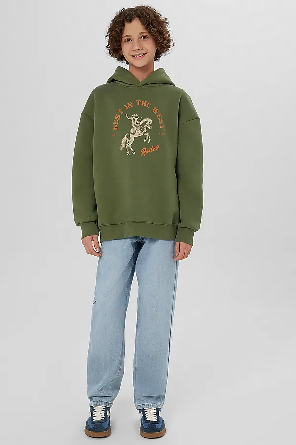 Худи MARK FORMELLE, оливин +печать - фото 2