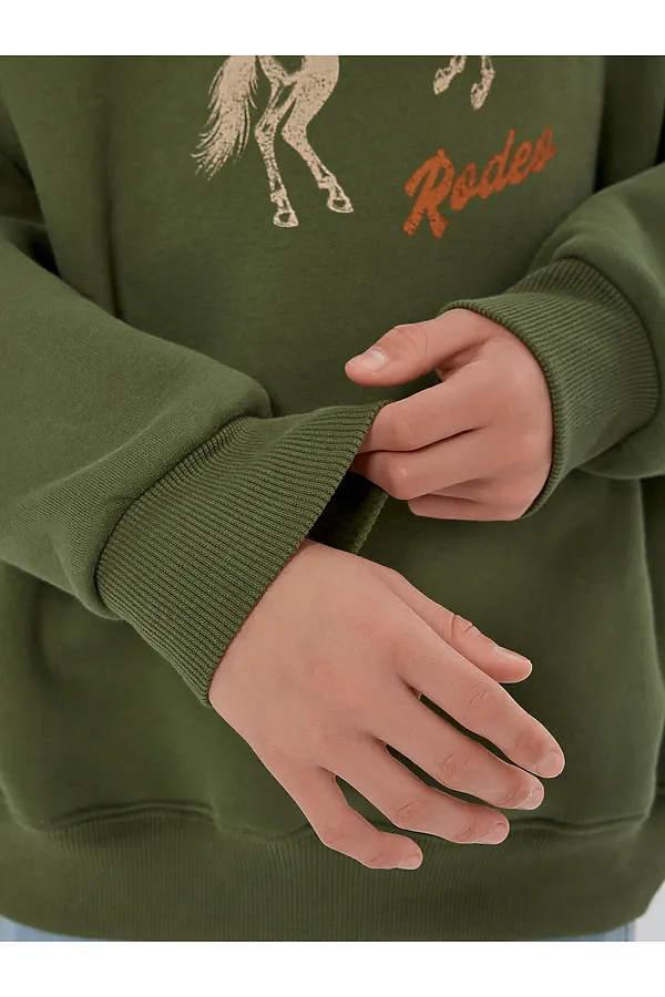 Худи MARK FORMELLE, оливин +печать - фото 2