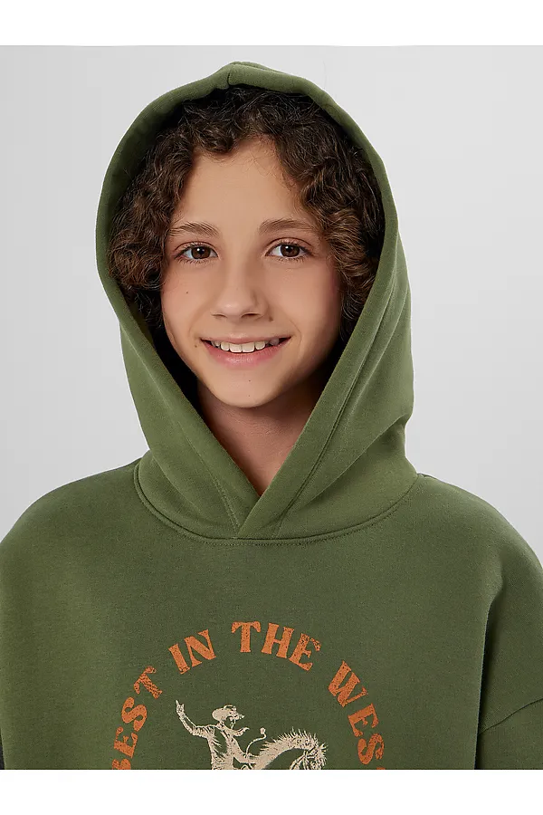 Худи MARK FORMELLE, оливин +печать - фото 2