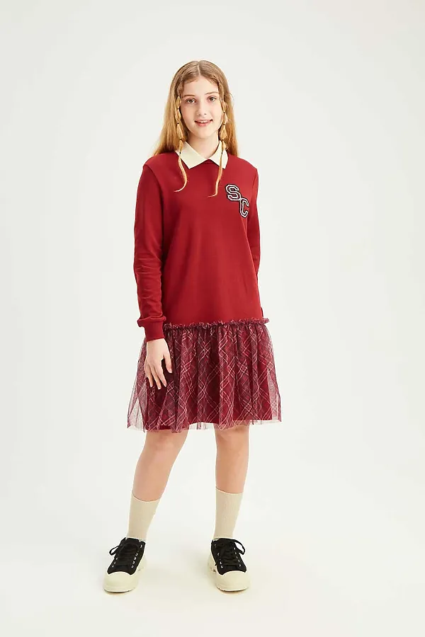 Платье SMENA, бордовый - фото 2