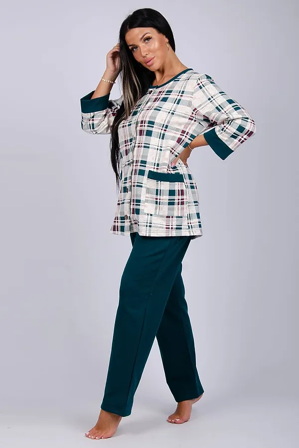 Пижама с брюками Талисман 2 НАТАЛИ, изумруд - фото 2