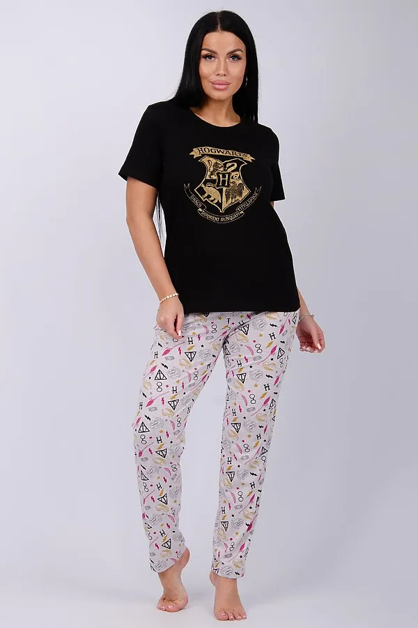 Пижама с брюками Хогвартс 2 НАТАЛИ, в ассортименте - фото 2