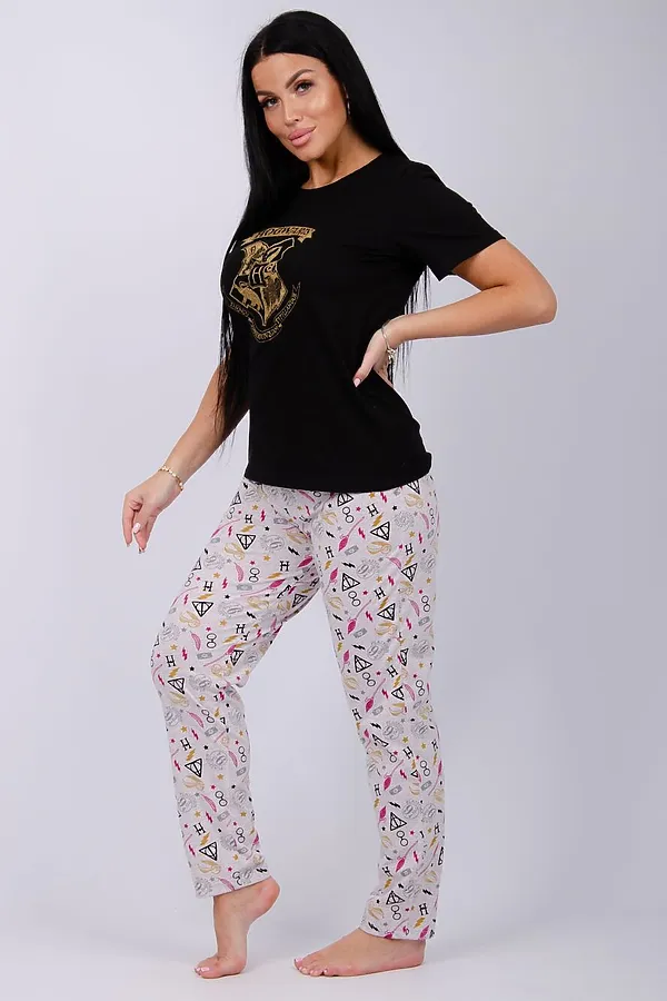 Пижама с брюками Хогвартс 2 НАТАЛИ, в ассортименте - фото 2