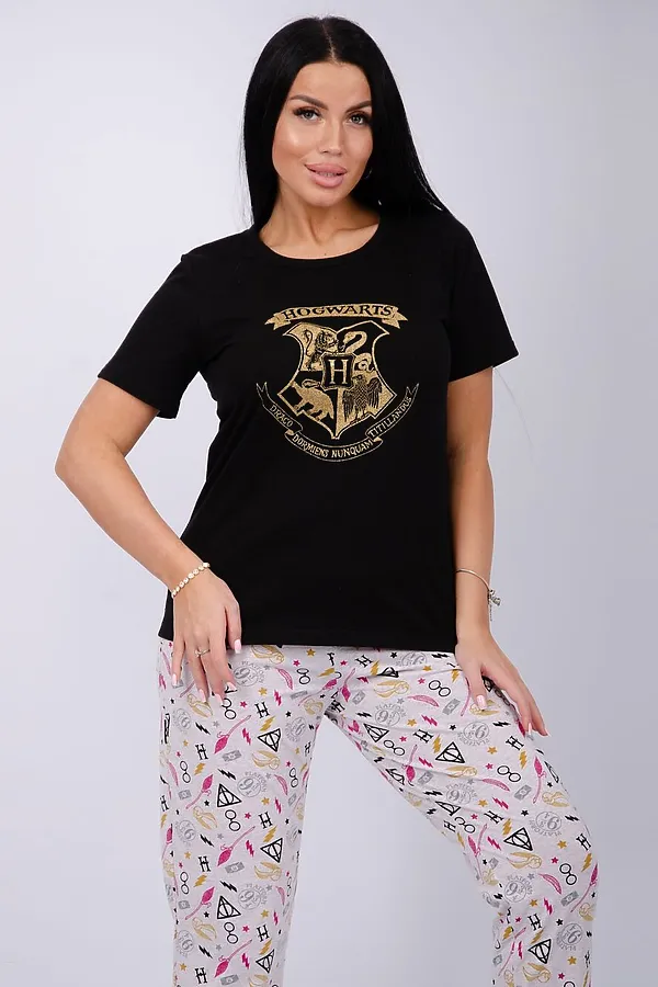 Пижама с брюками Хогвартс 2 НАТАЛИ, в ассортименте - фото 2