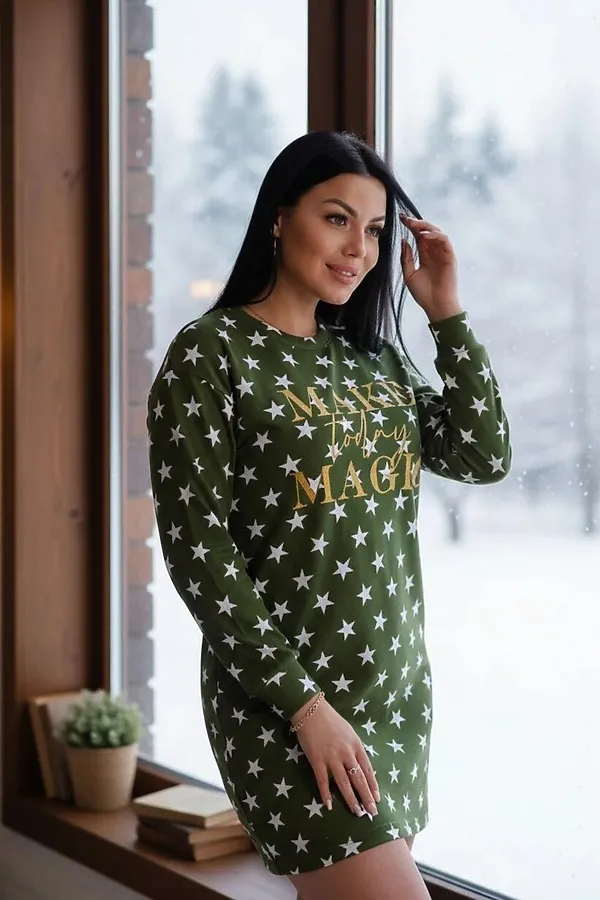 Сорочка Космея НАТАЛИ, зеленый - фото 2