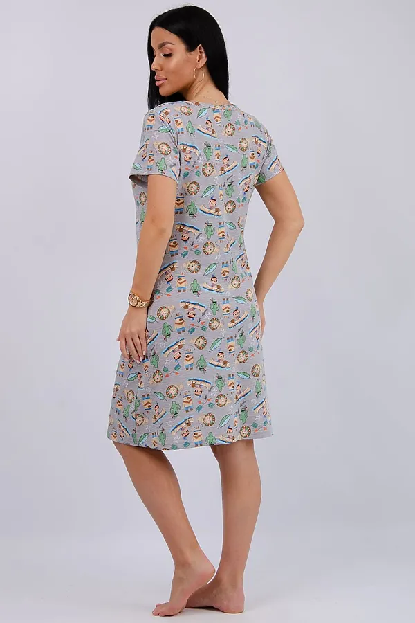 Халат Красотка НАТАЛИ, серый - фото 2