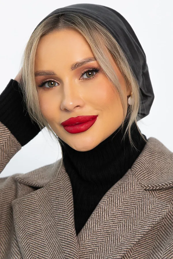 Чалма с резинкой LADY TAIGA, серая - фото 2