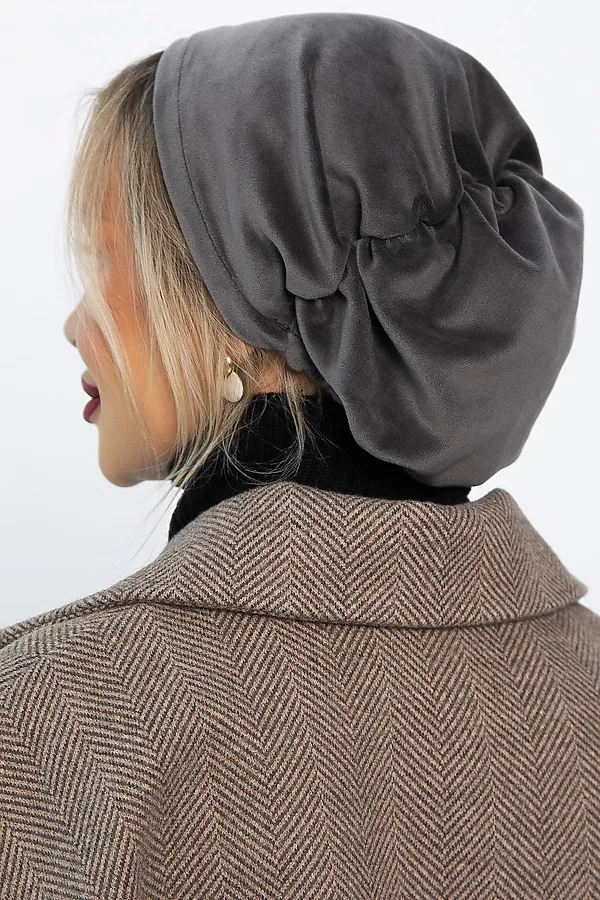 Чалма с резинкой LADY TAIGA, серая - фото 2