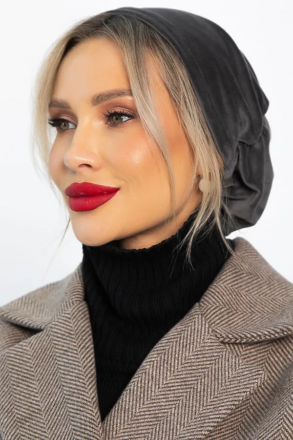 Чалма с резинкой LADY TAIGA, серая - фото 2