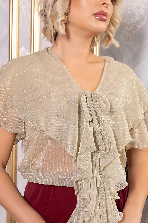 Платье LADY TAIGA, бежево-бордовое - фото 2