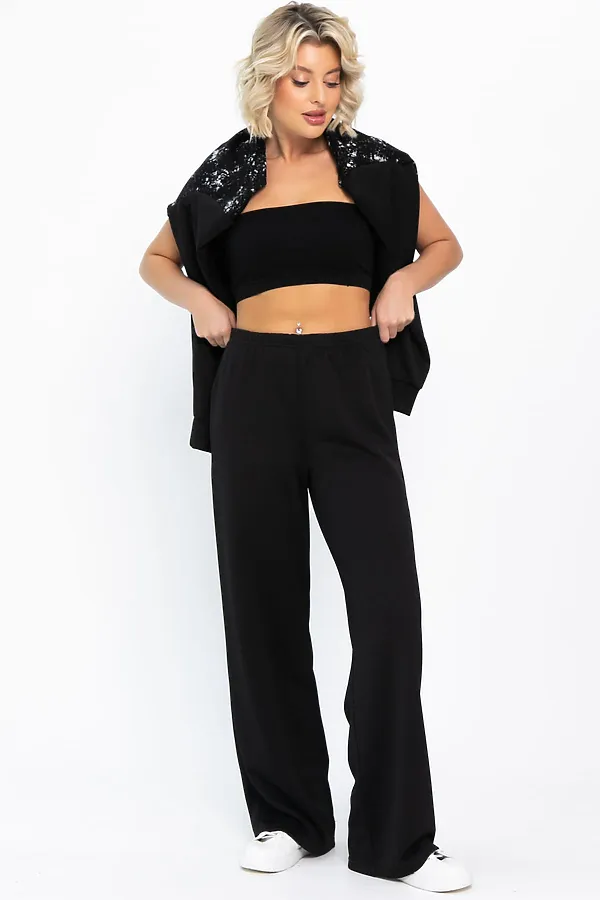 Костюм (Джемпер+Брюки) LADY TAIGA, черный - фото 2