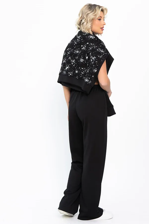 Костюм (Джемпер+Брюки) LADY TAIGA, черный - фото 2