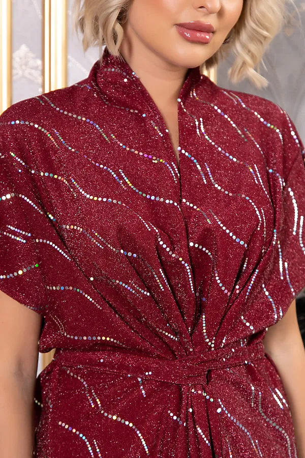 Платье LADY TAIGA, бордовое - фото 2