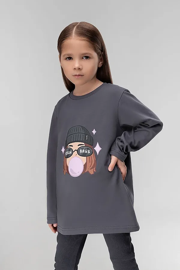 Лонгслив BODO, серый (мультиколор) - фото 2