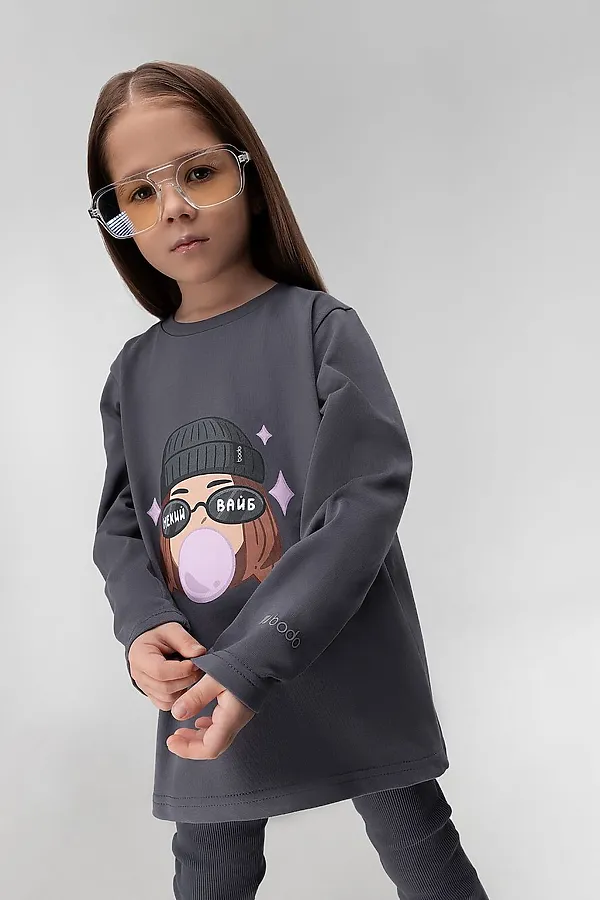 Лонгслив BODO, серый (мультиколор) - фото 2