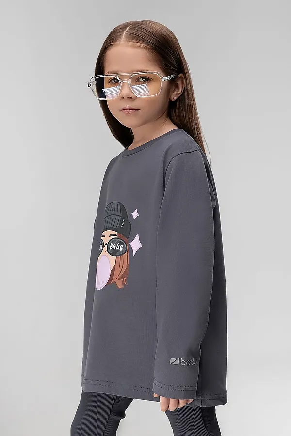 Лонгслив BODO, серый (мультиколор) - фото 2