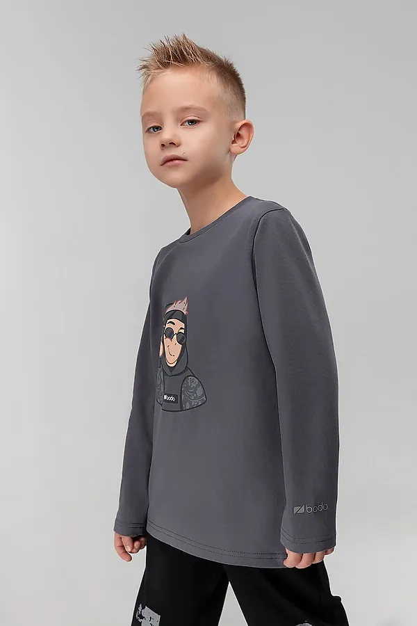 Лонгслив BODO, серый (графит) - фото 2