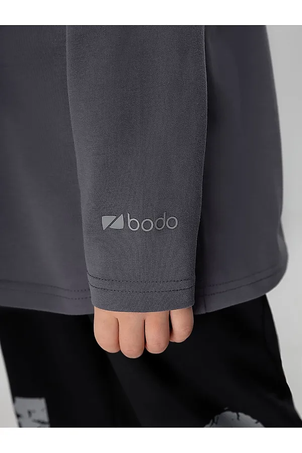 Лонгслив BODO, серый (графит) - фото 2