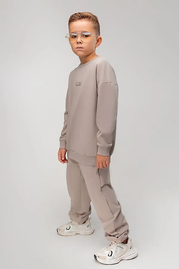 Костюм (Толстовка+Брюки) BODO, серо-бежевый - фото 2