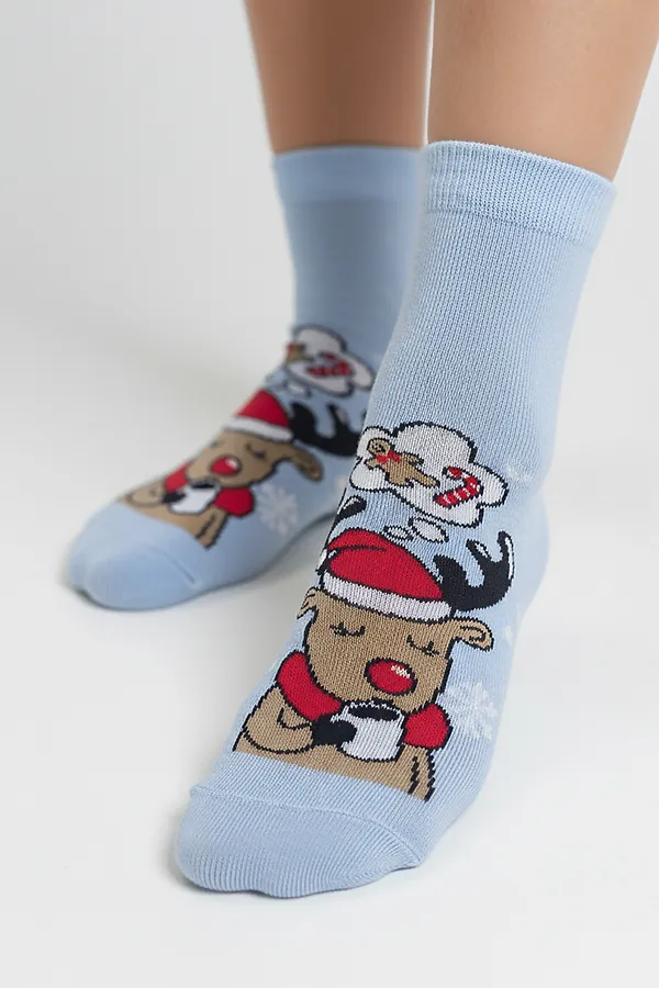 Носки стандарт Мечта (набор 3 пары) НАТАЛИ, голубой, лиловый, персик - фото 2