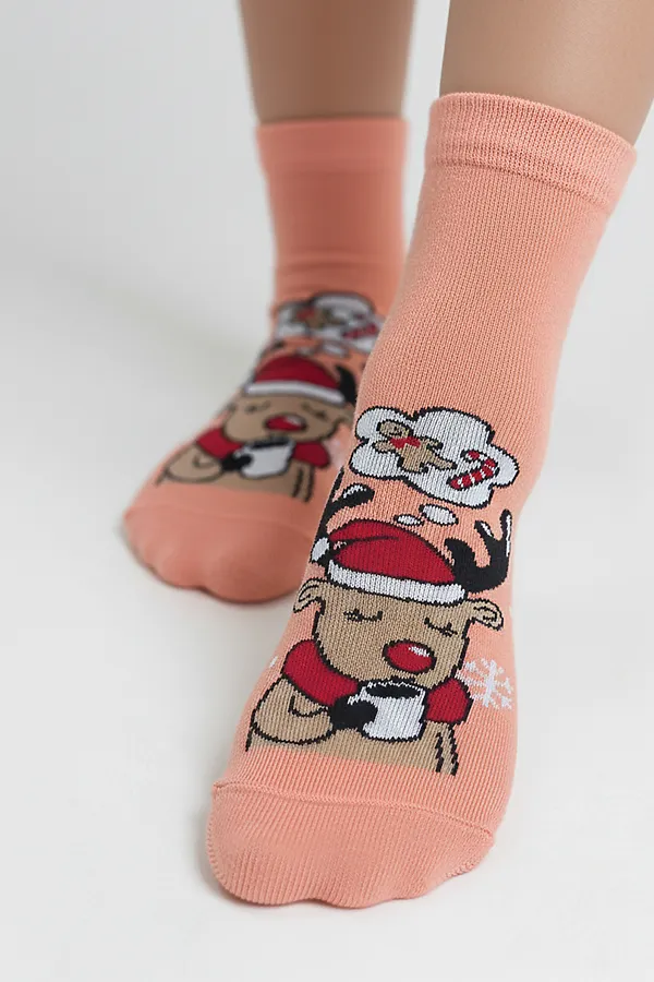 Носки стандарт Мечта (набор 3 пары) НАТАЛИ, голубой, лиловый, персик - фото 2