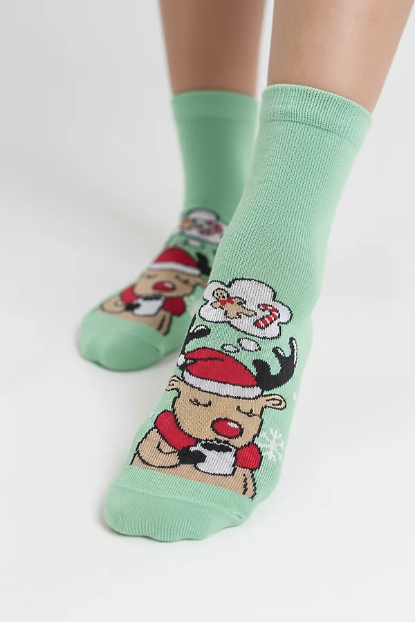 Носки стандарт Мечта (набор 3 пары) НАТАЛИ, олива, ментол, нефрит - фото 2