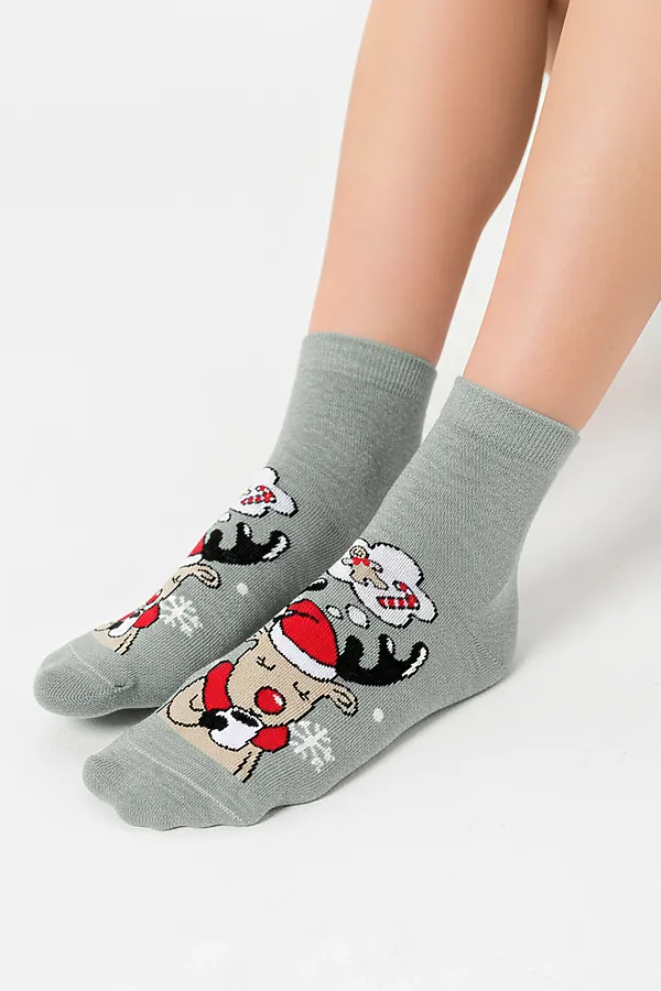 Носки стандарт Мечта (набор 3 пары) НАТАЛИ, олива, ментол, нефрит - фото 2