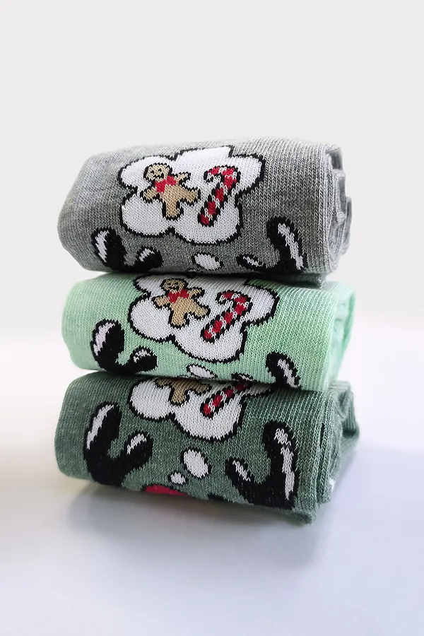 Носки стандарт Мечта (набор 3 пары) НАТАЛИ, олива, ментол, нефрит - фото 2