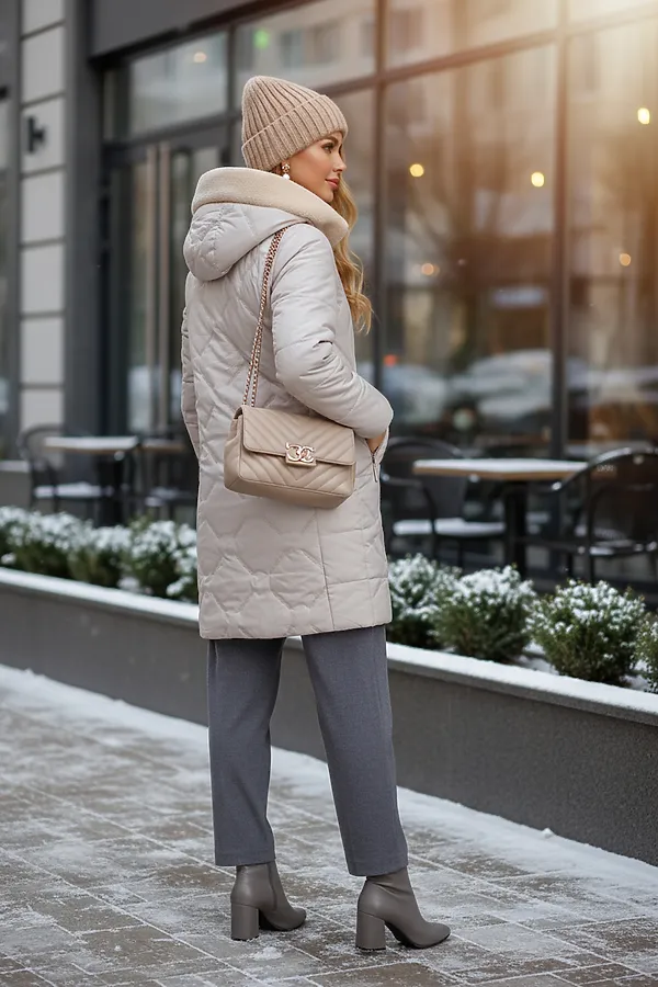 Куртка верблюжья шерсть арт. 320 НАТАЛИ, бежевый - фото 2