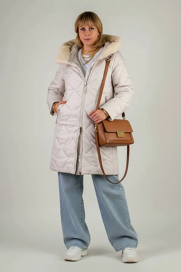 Куртка верблюжья шерсть арт. 320 НАТАЛИ, бежевый - фото 2