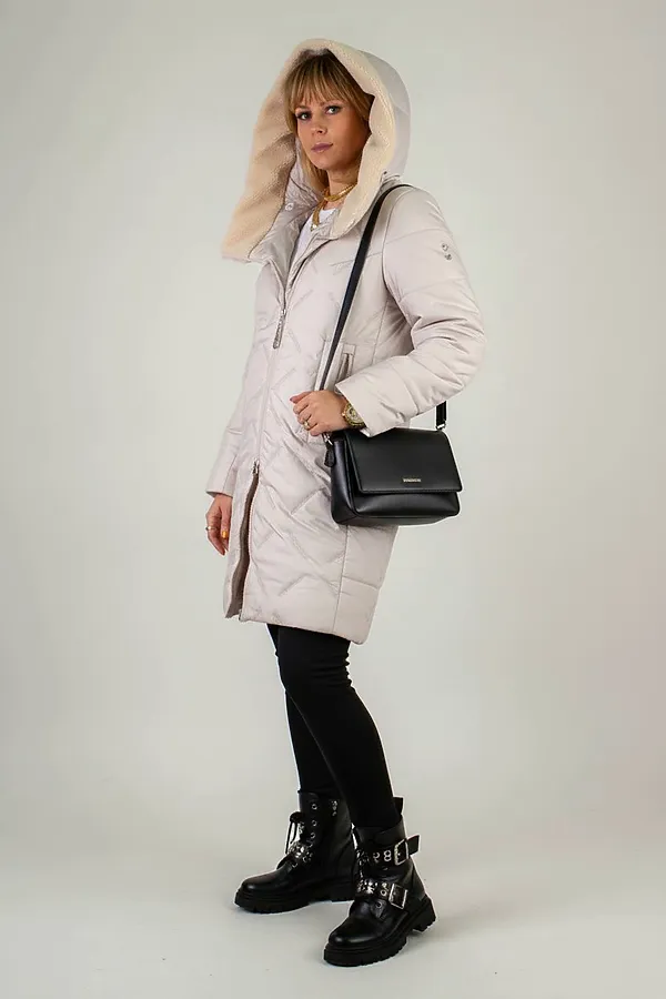 Куртка верблюжья шерсть арт. 320 НАТАЛИ, бежевый - фото 2