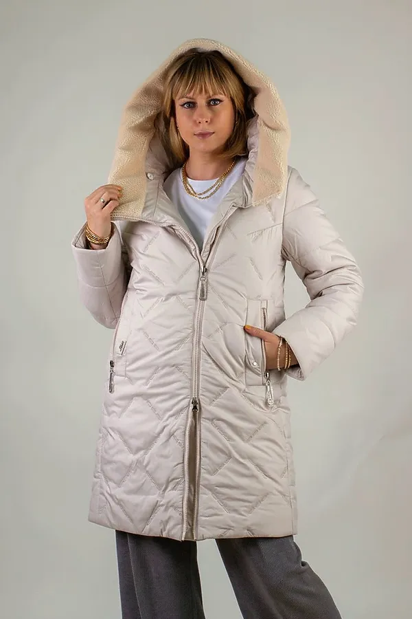 Куртка верблюжья шерсть арт. 320 НАТАЛИ, бежевый - фото 2