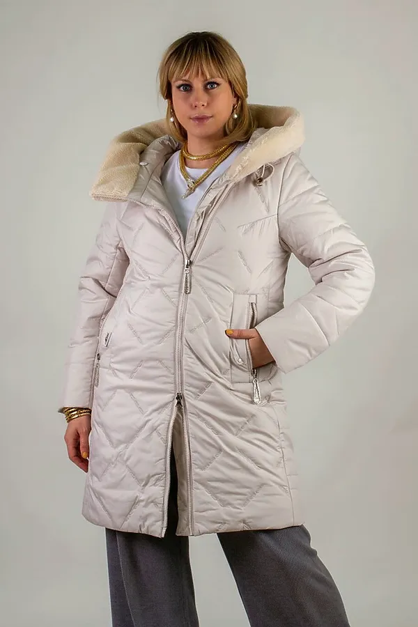 Куртка верблюжья шерсть арт. 320 НАТАЛИ, бежевый - фото 2