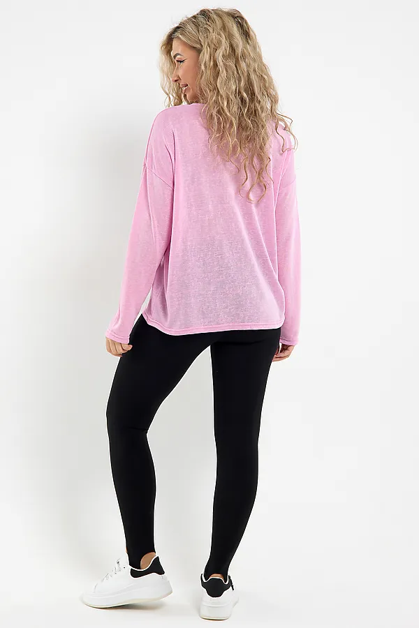 Лонгслив Флам НАТАЛИ, розовый - фото 2