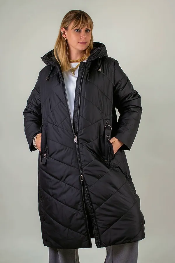 Куртка верблюжья шерсть арт. 2285, Евро-зима НАТАЛИ, черный - фото 2