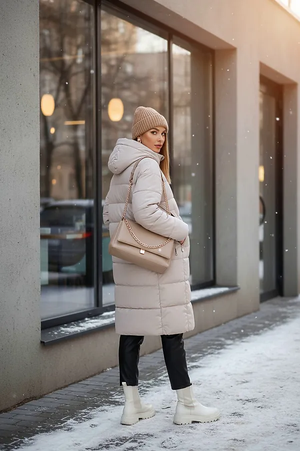 Куртка зимняя арт. 2829 НАТАЛИ, бежевый - фото 2