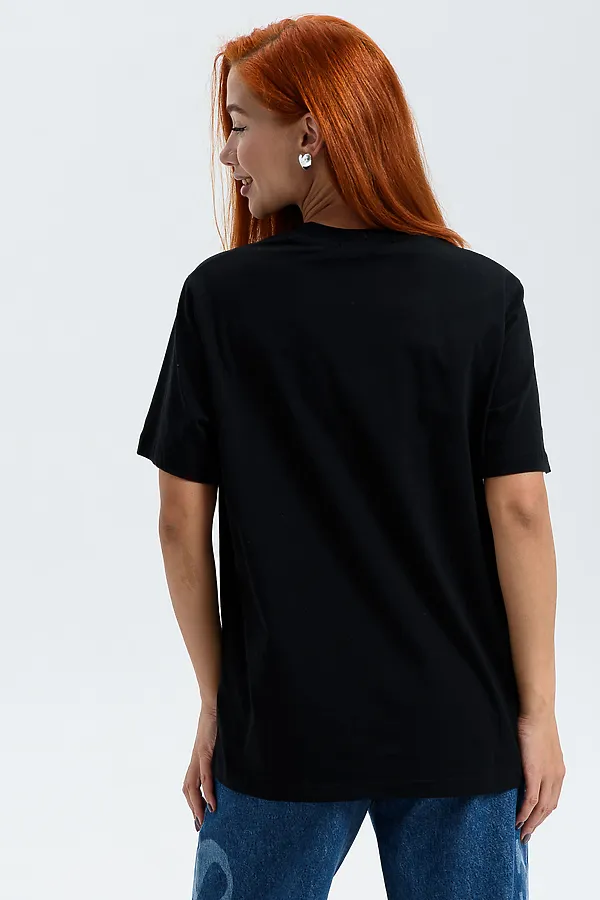 Футболка 8540 НАТАЛИ, черный+сладкая - фото 2