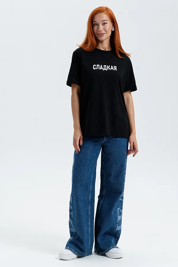 Футболка 8540 НАТАЛИ, черный+сладкая - фото 2