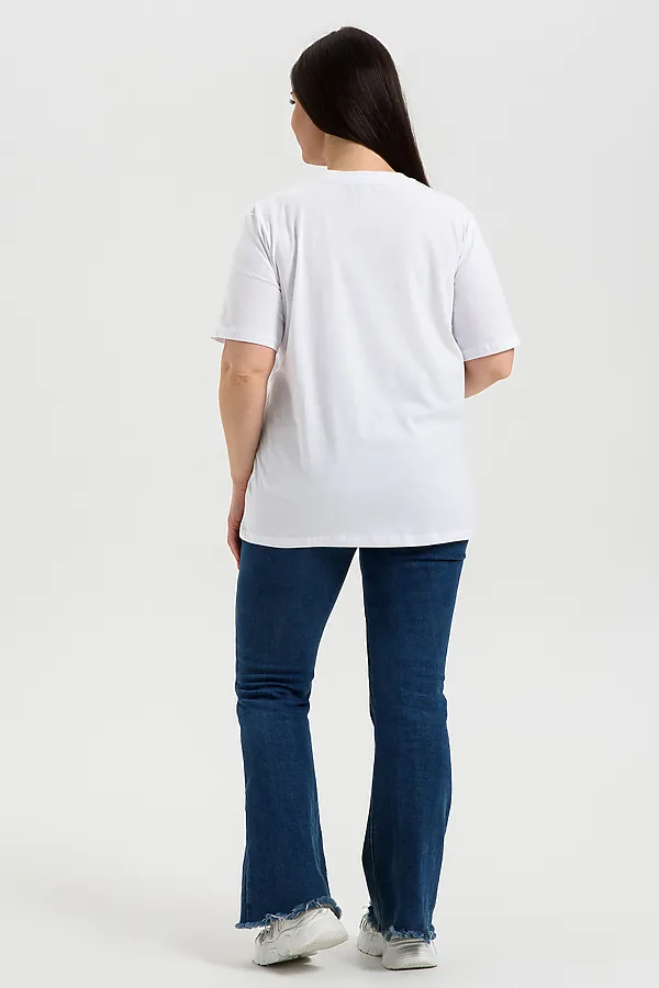 Футболка 8540 НАТАЛИ, белый+вась - фото 2