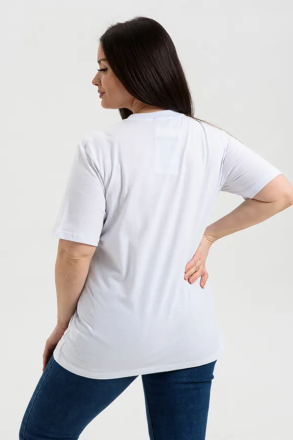 Футболка 8540 НАТАЛИ, белый+вась - фото 2