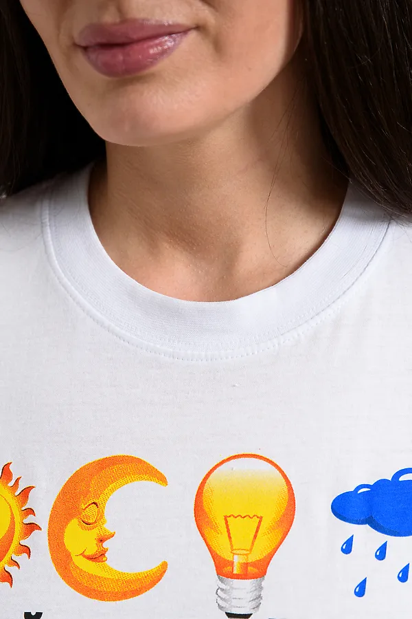 Футболка 8540 НАТАЛИ, белый+парочка - фото 2