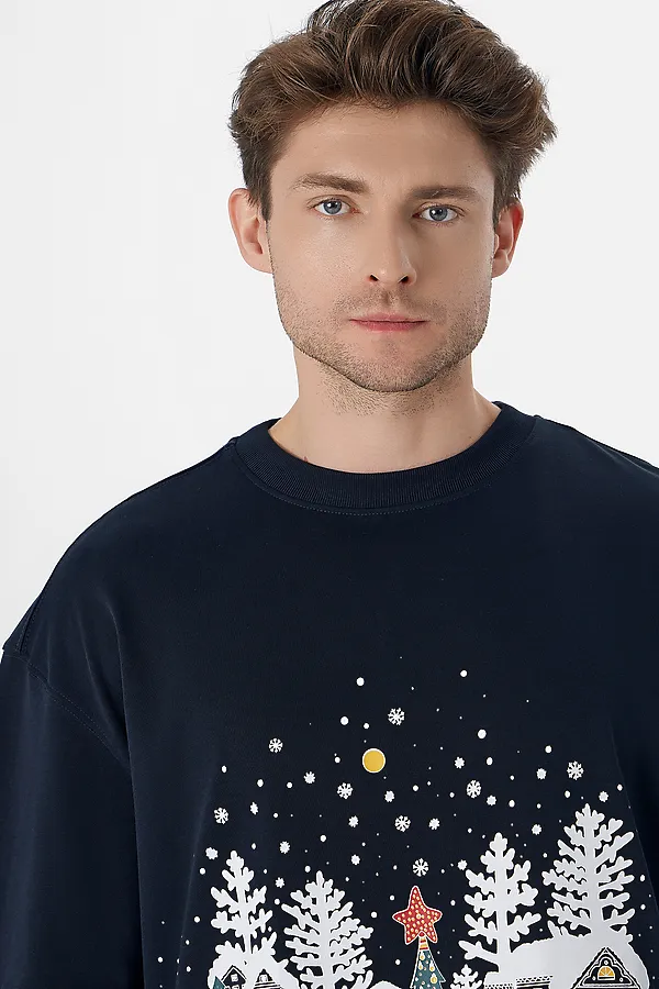 Блуза MARK FORMELLE, неви +печать3 - фото 2