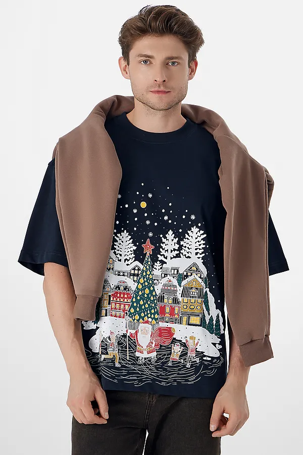 Блуза MARK FORMELLE, неви +печать3 - фото 2