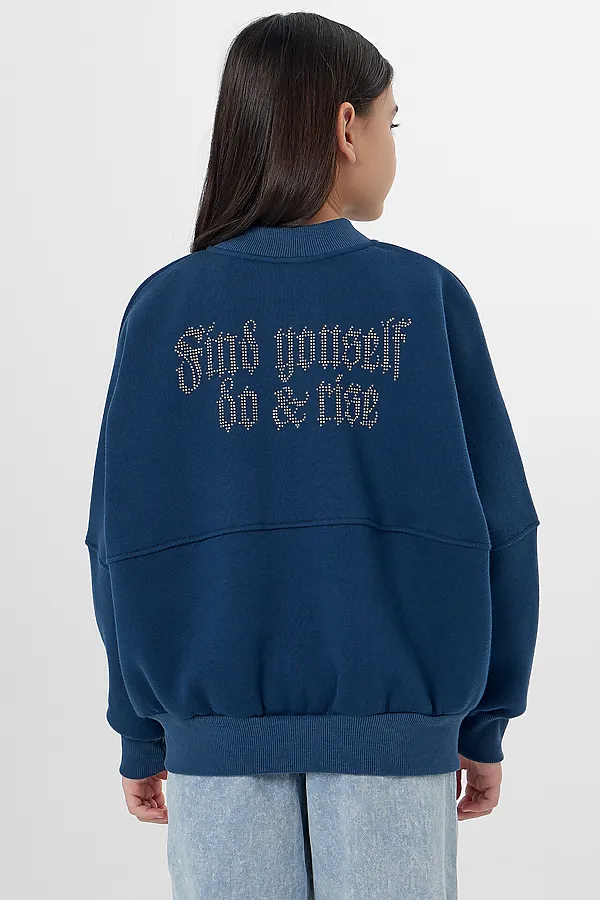 Толстовка MARK FORMELLE, синий +печать - фото 2