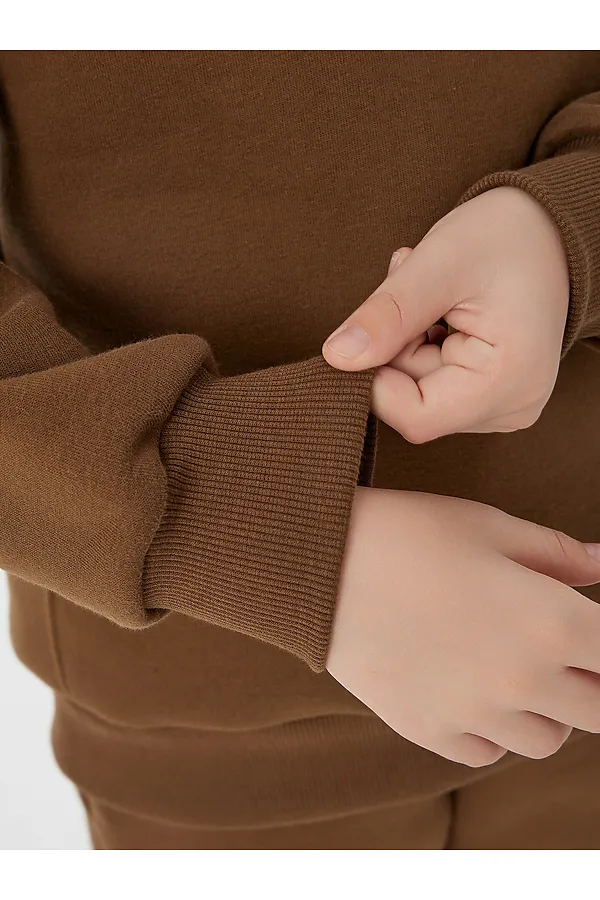 Комплект (Худи+Брюки) MARK FORMELLE, коричневый +печать - фото 2