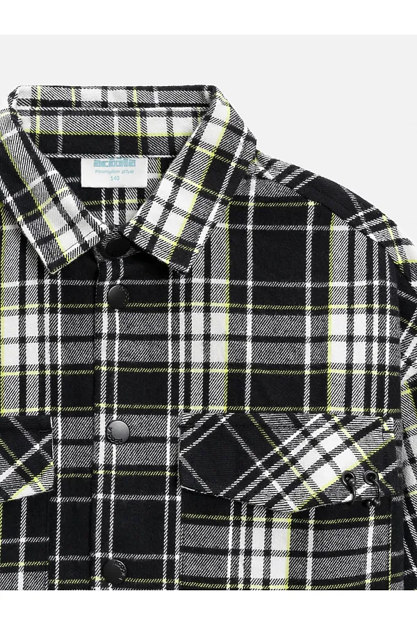 Рубашка ACOOLA, черно-белая клетка - фото 2