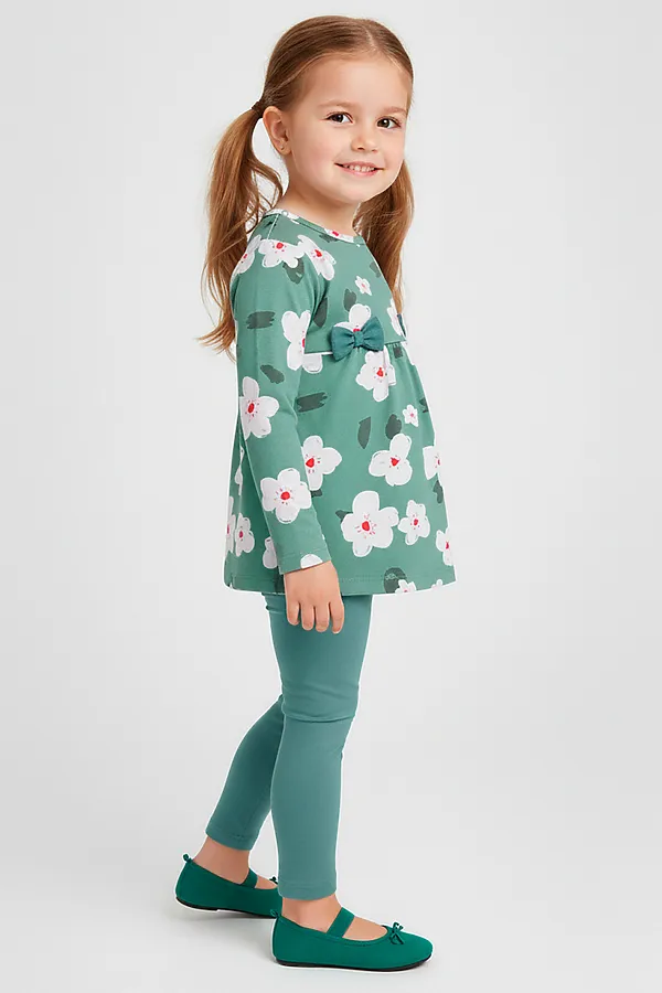 Комплект (Джемпер+Леггинсы) YOULALA, зелёный - фото 2