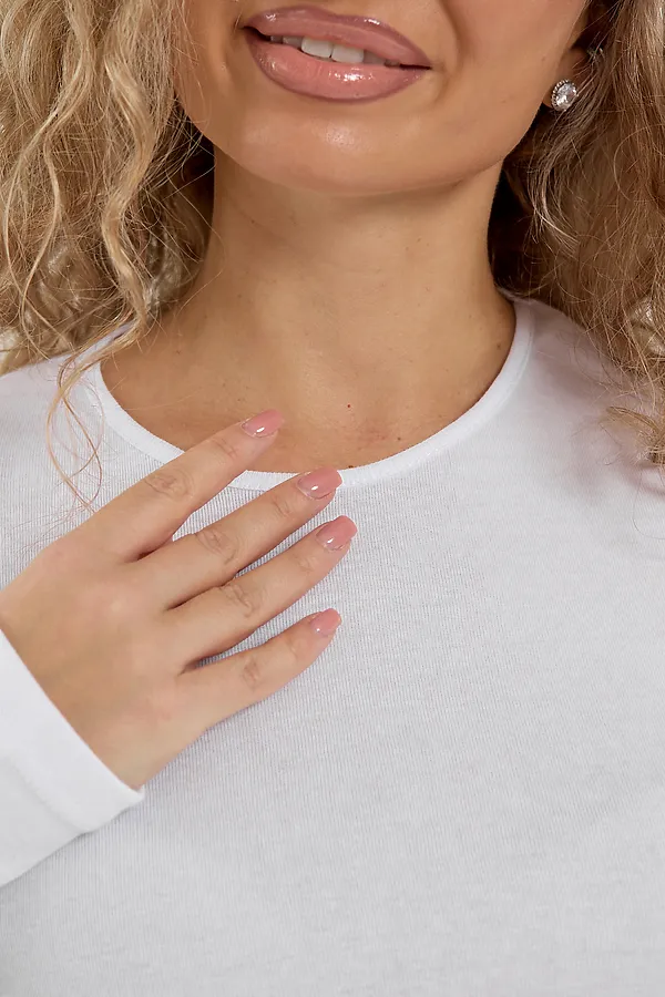 Лонгслив рибана НАТАЛИ, белый - фото 2